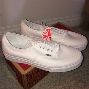 NEVER WORN White Vans